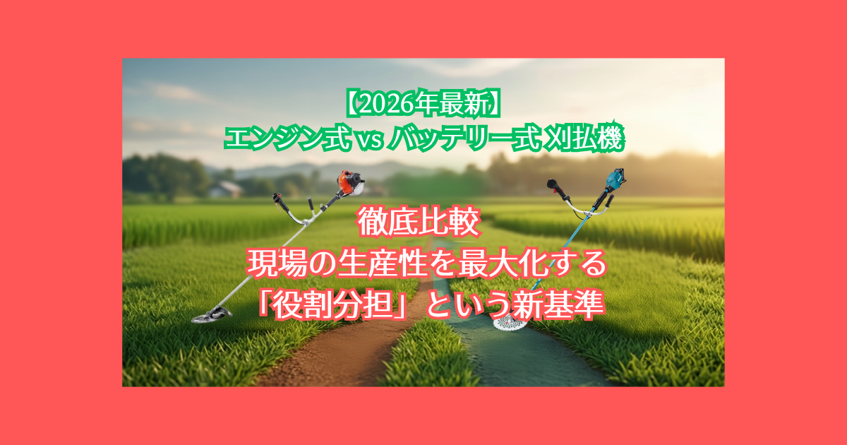 バッテリータイプ・エンジンタイプ草刈り機比較ブログ２０２６最新版